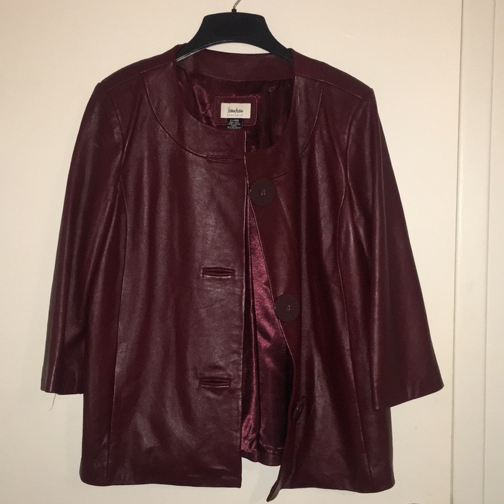 Neiman Marcus Exclusive 100% lamb leather coat